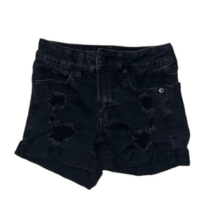 SIZE 00 Aéropostale black ripped jean shorts